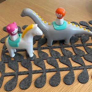 Myland Kid O Figurines, Dinosaur and Horse